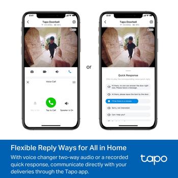 Tp-Link Tapo Видеодомофон Tapo D235, 10000mAh, 2K 5MP, 180° угол обзора, двусторонний звук, IP66, облачное хранилище (TAPO D235)