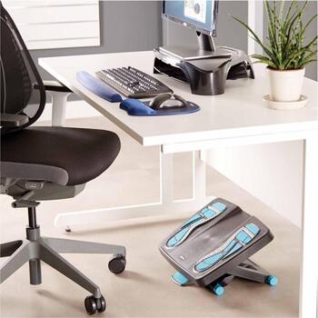 Fellowes Ergonomics подставка для ног 8068001, 336мм, 454мм, 160мм, 0-25°, 100/135/165мм, черный, резина/пластик (8068001)