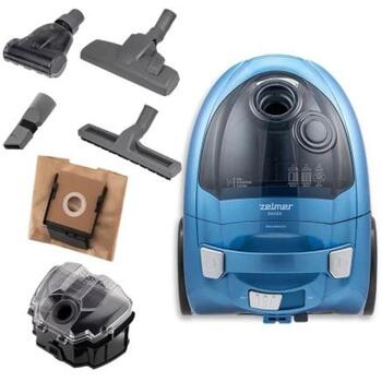 Zelmer Пылесос ZVC032P Radek 81607025P, 800 W, EPA фильтр, 2,5 л, 8 м, телескопическая труба, мини турбо щетка, щетка для паркета (81607025P)