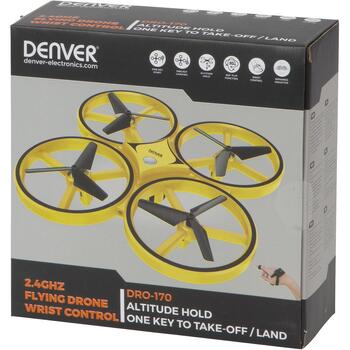 Denver Дрон DRO-170 117101010030, 17см, 17см, 4 канала, 6 осей, 600mAh, 7мин время полета, 30м радиус (117101010030)