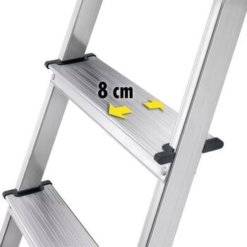 HAILO L60 StandardLine 038160807, 8 pakāpieni, 150 kg, 372 cm, alumīnijs, pretslīdes, salokāmas (038160807)