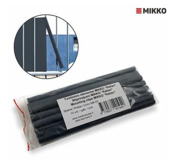 Nobeigums žoga lamilēm 19cm, Tumši pelēks, 10 gab iepak SG03652R7016 (SG03652R7016)