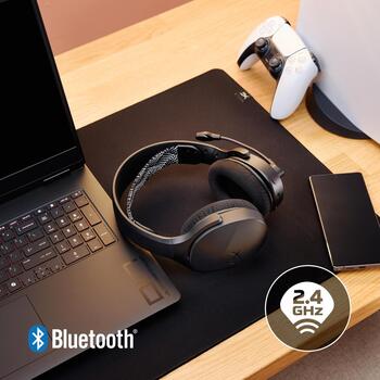 HyperX Cloud Jet AM7A0AA гарнитура, 40мм, 32Ω, 106дБ, 20-20000Гц, 2.4ГГц, Bluetooth 5.3, 15м, USB Type-A, игровая (AM7A0AA)