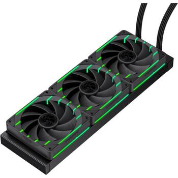 Gamemax procesora šķidruma dzesētājs HAILSTORM 360 LCD BK, 66.89 cfm, TDP līdz 330W, ARGB ventilators, 800-2000 rpm (HAILSTORM 360 LCD BK)