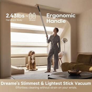 Vacuum Cleaner|DREAME|Air|Dry|Stick vacuum|Black|Bagless|Battery|VXV45A (VXV45A)