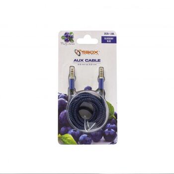 Sbox AUX кабель 3535-1.5BL, 1.5м, 3.5mm - 3.5mm, металлические разъемы, голубой (3535-1.5BL)