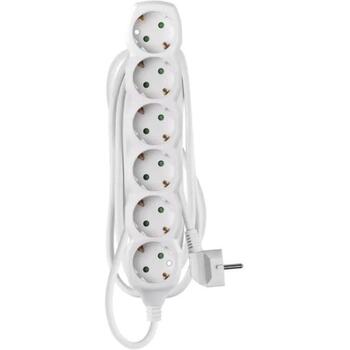 Emos Удлинитель P0623R, 3 м, 6× 2P + PE НЕМЕЦКИЙ, ПВХ, 3 680 Вт, защита от детей (P0623R)