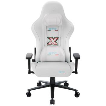 Onex Игровое кресло ONEX-STC-X-P-W, 125кг, 90°–135°, 65мм, 5 роликов, белый, эргономичное, металлический каркас, механизм бабочка (ONEX-STC-X-P-W)