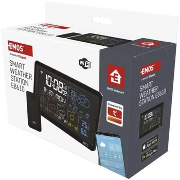 Emos Метеостанция E8610, Wi-Fi, 3 датчика, 80м, 2x1,5V AAA, 3x1,5V AAA, LED дисплей, предупреждение о температуре (E8610)