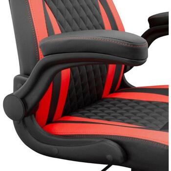White Shark Игровое кресло Dervish-R, 16.8кг, 66см, 69см, 113-123см, PU, черный/красный, 50мм пластик, подлокотники (DERVISH-R)