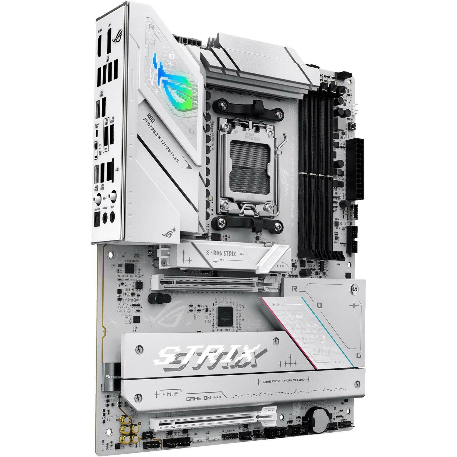 Asus Материнская плата ROG STRIX B850-A GAMING WIFI, AMD, Socket AM5, DDR5, 192 ГБ, 4 DIMM, 2.5 Гбит Ethernet, Wi-Fi 7, 6 SATA III (ROG STRIX B850-A GAMING WIFI)