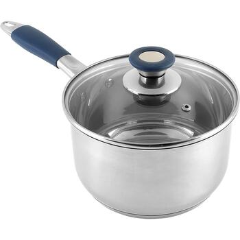 Russell Hobbs sautēšanas katliņu komplekts RH01178EU, 16cm, 18cm, 20cm, nerūsējošais tērauds, silikona rokturi (RH01178EU)
