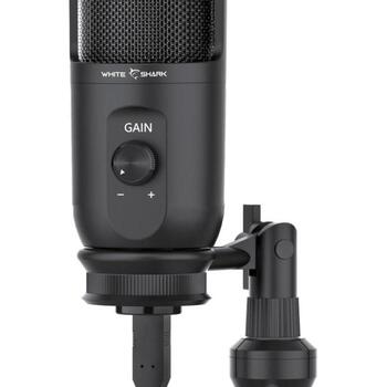 White Shark Mikrofons TAUS, 14mm, kardioīds, 20Hz-20kHz, -13.5dB, 93.5dB, 192kHz/24bit, USB A-B 1.5m (TAUS)