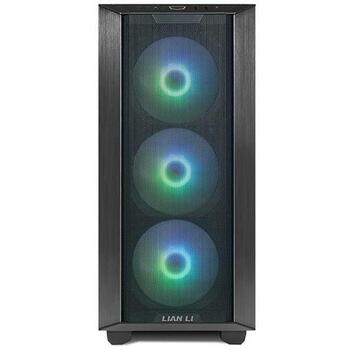 Lian Li Kaste LANCOOL III G99.LAN3RX.00, 4x140mm PWM ventilatori, 12 disku vietas, melna, caurspīdīga (G99.LAN3RX.00)