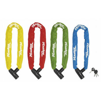 Velo ķēde ar atslēgu 90 cm 8 mm krāsaina 8391EURDPROCOL MASTERLOCK (8391EURDPROCOL)