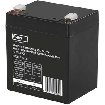 Emos SLA Аккумулятор B9679, 12 В, 5 Ач, Faston, 6,3 мм, AGM, 1 шт, 1,65 кг, 5 лет (B9679)