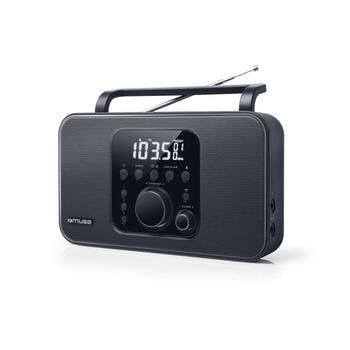 Muse радио M-091R, ЖК-дисплей, FM/AM, 20 предустановленных станций, будильник, AUX вход, черный (M-091R)
