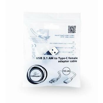 Gembird USB адаптер A-USB3-AMCF-01 USB 3.0, 10 см, черный, компактный дизайн (A-USB3-AMCF-01)