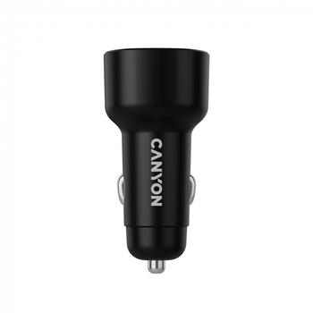 CANYON OnDrive 60 автомобильное зарядное устройство для смартфонов 60W PD 2xUSB-C CNE-CCABR3CC чёрное (CNE-CCABR3CC)