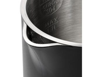 Lund электрический чайник 68228, 1.7л, 1850-2200Вт, 220-240В, 50-60Гц, 40-100°C, LED-дисплей, двойные стенки, поворотная база 360° (68228)