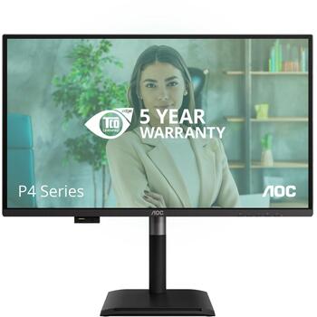 Aoc LCD monitors Q27P4U 68.6 cm 2560 x 1440 120 Hz IPS, USB centrmezgls 3.2 Gen 1, regulējams statīvs, VESA montāža (Q27P4U)