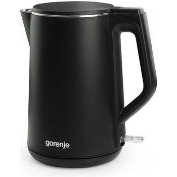 Gorenje Чайник K15DWBK, 2200 W, 1.5 L, нержавеющая сталь, 360° вращающаяся база, черный (K15DWBK)