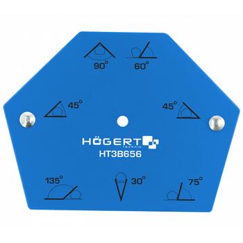 Hogert HT3B656 магнитный сварочный угольник, 22.5кг, 30-135°, сталь, шестигранный (HT3B656)