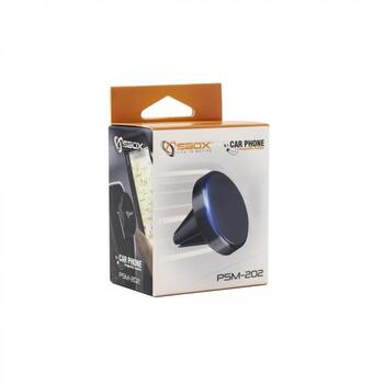Sbox Auto turētājs PSM-202, 33 (R) x 29,5 mm, 45g, plastmasa, metāls, magnēts, 1 x taisnstūrveida, 1 x apļveida plāksne (PSM-202)