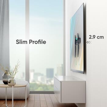 Onkron televizora stiprinājums FM6-B, maksimālā slodze 68.2 kg, minimālais ekrāna izmērs 43