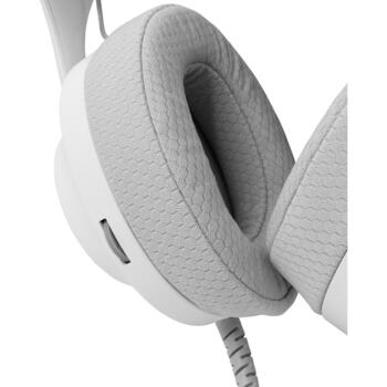 White Shark Провода игровые наушники PARROT WHITE/GREY, 165 г, 40 мм, 121 дБ, 30 Ω, 1.8 м, 2.0, 3.5 мм, Выдвижной микрофон (PARROT WHITE/GREY)