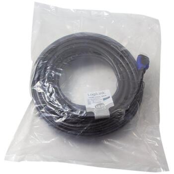 Logilink кабель HDMI CH0067, 15 м, HDMI Type A мужской на HDMI Type A мужской, 4K, Ethernet, позолоченные контакты, черный (CH0067)