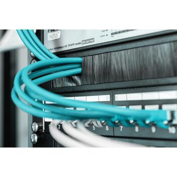 Digitus панель управления кабелями DN-97661, 1U, 48.3см, 19 дюймов, сталь, черный RAL 9005, щетка (DN-97661)