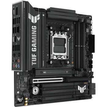 Asus Dēlis TUF GAMING B850M-PLUS WIFI, AMD AM5, DDR5, 192 GB, 4 x DIMM, 3 x M.2, 4 x SATA III, 7.1 audio, Wi-Fi 6E, Bluetooth 5.3 (TUF GAMING B850M-PLUS WIFI)