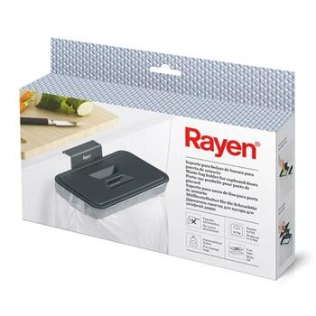 Rayen держатель для мусорного пакета 016202, 24.5x13.5x5.5см, с крышкой, без винтов, до 4.5кг (016202)