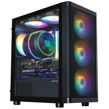 Zalman M4 SE корпус, mATX Mini-Tower, 6x120mm FRGB вентиляторы, черный (M4 SE BLACK)