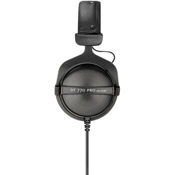 Beyerdynamic наушники DT 770 PRO 474746, 80 Ом, 5-35000 Гц, кабель 3 м, разъем 3.5 мм, адаптер 6.35 мм, черные (474746)