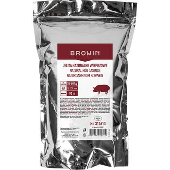 Browin Натуральные свиные кишки 310613, 28/30мм, 90м, оболочки для колбас, для копчения, сушки (310613)