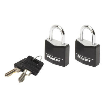 Навесной замок - комплект из 2 шт. 20 мм 10 мм 3 мм 9120EURTBLK MASTERLOCK (9120EURTBLK)