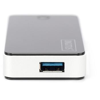 Digitus USB centrmezgls DA-70231, 4x USB-A, USB 3.0, galddatora formā, melns, USB 1.1, USB 2.0, USB 3.0 (DA-70231)