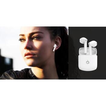 Manta Беспроводные наушники MTWS010W, 6ч, Bluetooth 5.3, Hi-Fi, Встроенный микрофон, Активное шумоподавление (MTWS010W)