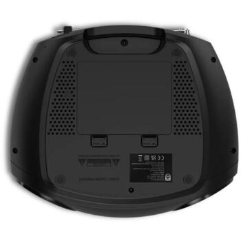 Philips CD Soundmachine TAZ2200/10, kasešu un CD atskaņotājs, FM radio, Bluetooth, USB, 3,5mm audio ieeja, 2x3W, melna (TAZ2200/10)