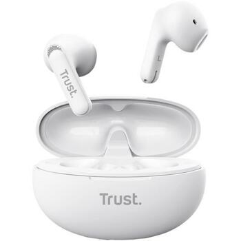 Trust austiņas 25173 Bluetooth TWS, 20-20000 Hz, 36 g, 2 mikrofoni, USB Type-C, 12 mm, balts (25173)