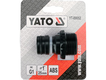 Yato adapteris YT-89052, 25mm, G1 (M), augsta plūsma, ABS, ātra uzstādīšana (YT-89052)