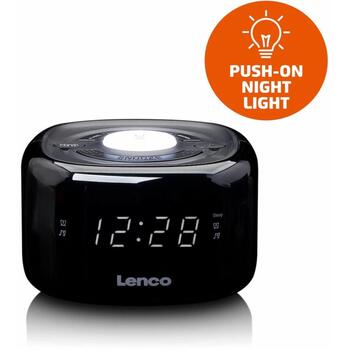 Lenco CR-12BK радиобудильник, LED 0.6