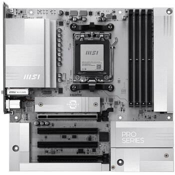 Msi Материнская плата PRO B850M-A WIFI PZ, AMD AM5, DDR5 8200+ MT/s, 4 DIMM, 2 M.2, 5G LAN, Wi-Fi 7 (PRO B850M-A WIFI PZ)