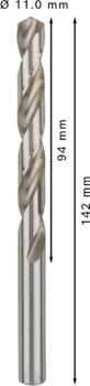 HSS-G urbji metālam 11.0mm, 5gab., Urbjmašīnām/skrūvgriežiem PRO METAL HSS-G STANDARTA SPIRĀLVEIDA URBJA GARUMS, 2608595079, BOSCH (2608595079)