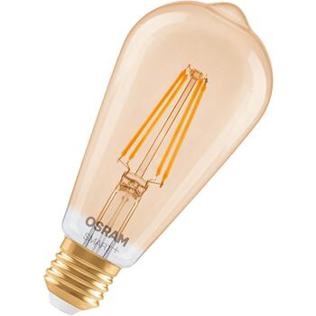 Osram светодиодная лампа SMART+ MATTER Filament Dimmable Classic Edison 53 824 Gold, E27, 6 Вт, 680 лм, 2400 К, Wi-Fi, диммируемая (4099854530104)