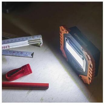 Emos P4113 COB LED рабочая лампа, 700 лм, 4×AA, 3 режима, IP43, ударостойкая, 35 м (P4113)