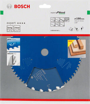 Bosch circular saw blade Expert for Wood, 190mm, 24Z (bore 20mm, for hand-held circular saws), Rokas ripzāģiem RIPZĀĢA ASMENS EXPERT FOR WOOD, 2608644047, BOSCH (2608644047)