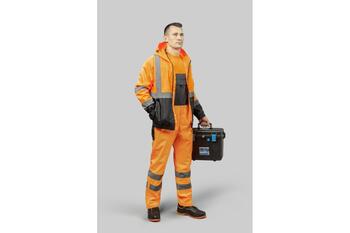 Hogert защитная обувь HT5K571-44, S1P SRC, 44, мужские, черно-оранжевые, кожаные, стальной подносок (HT5K571-44)